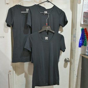 3-pack of 32 Degrees Ladies' Cool Tee in‎ BLACK